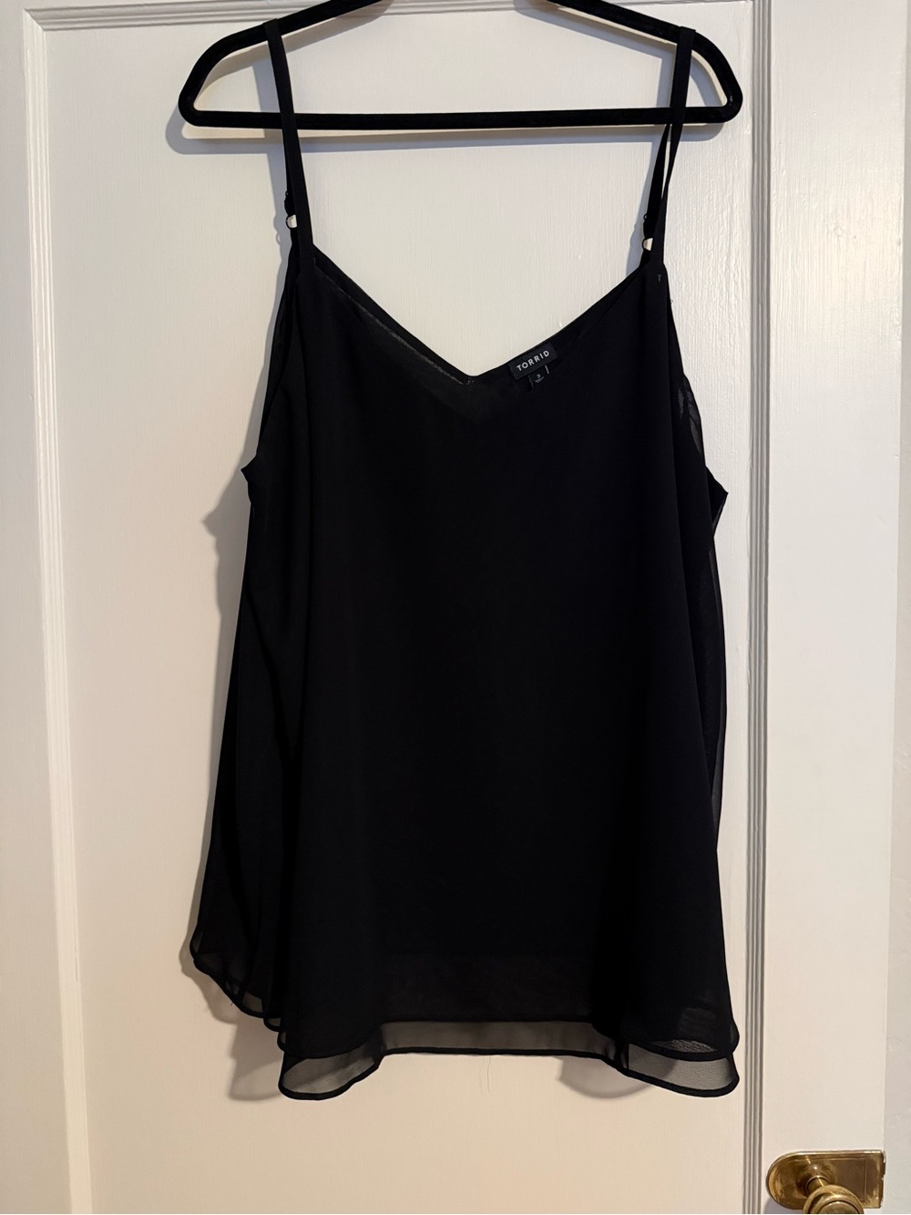 torrid Black Sheer V-Neck Chiffon Cami